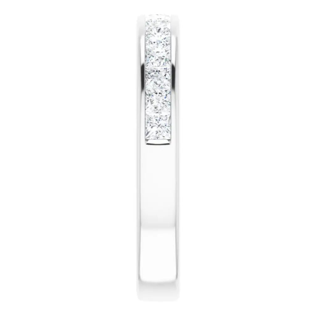 Lab grown diamond anniversary ring, 3/4 CTW, Channel Princess