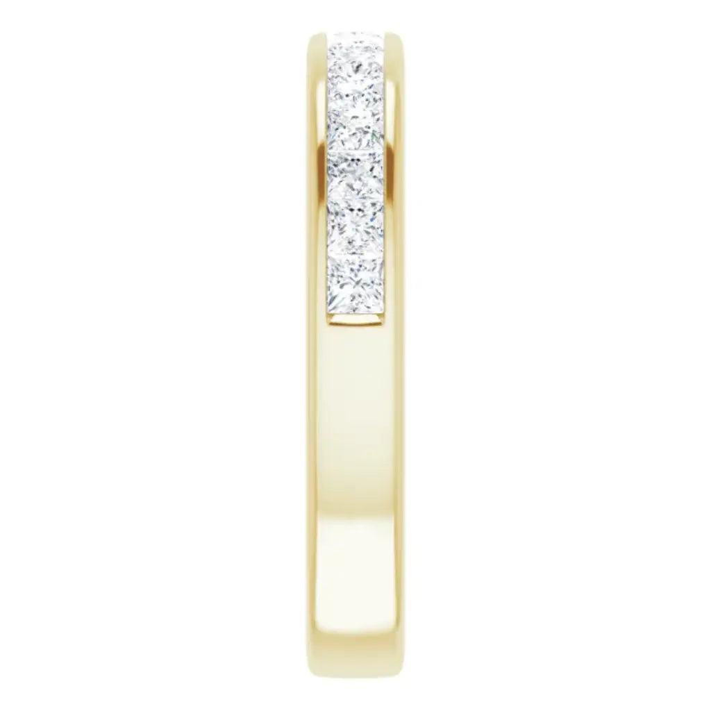 Lab grown diamond anniversary ring, 3/4 CTW, Channel Princess