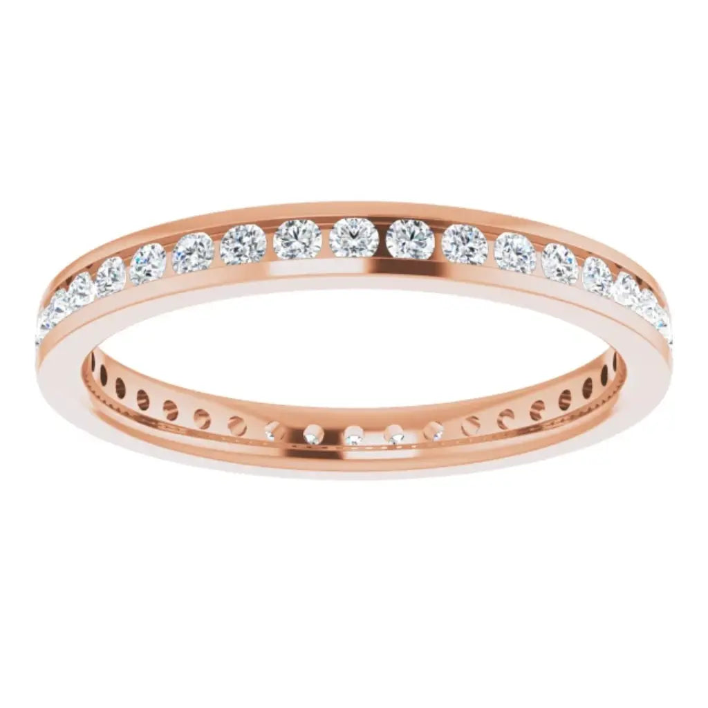 Lab grown diamond eternity ring, 1/2 CTW, Channel set
