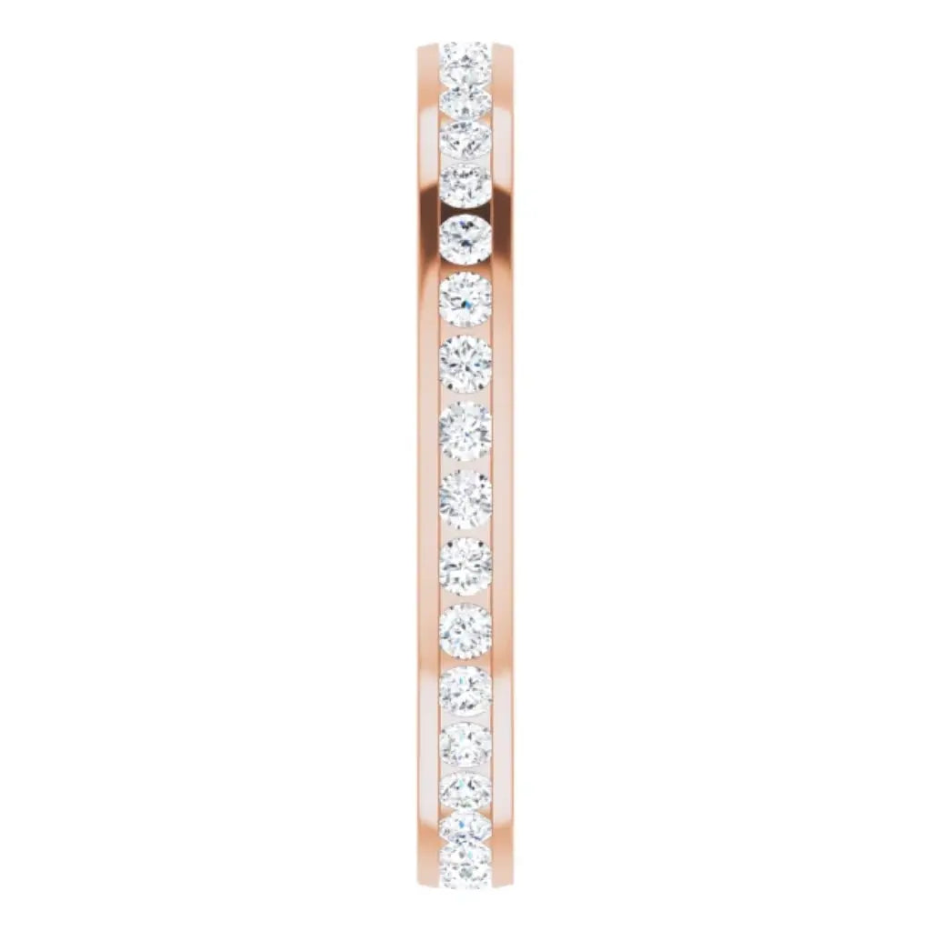 Lab grown diamond eternity ring, 1/2 CTW, Channel set