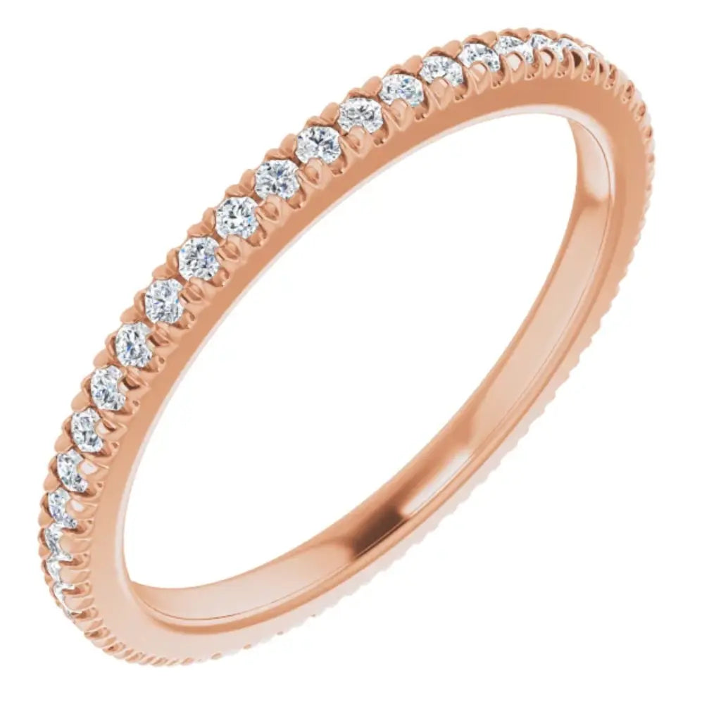 Lab grown diamond eternity ring, 1/3 CTW, French set