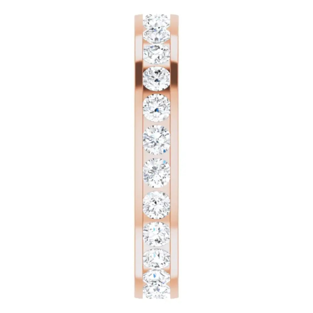 Lab grown diamond eternity ring, 1 CTW, Channel set