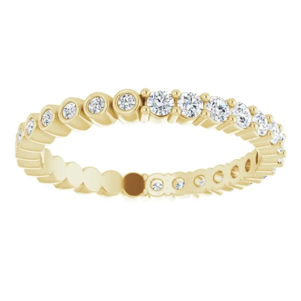 Lab grown diamond reversable eternity ring, 1/2 CTW