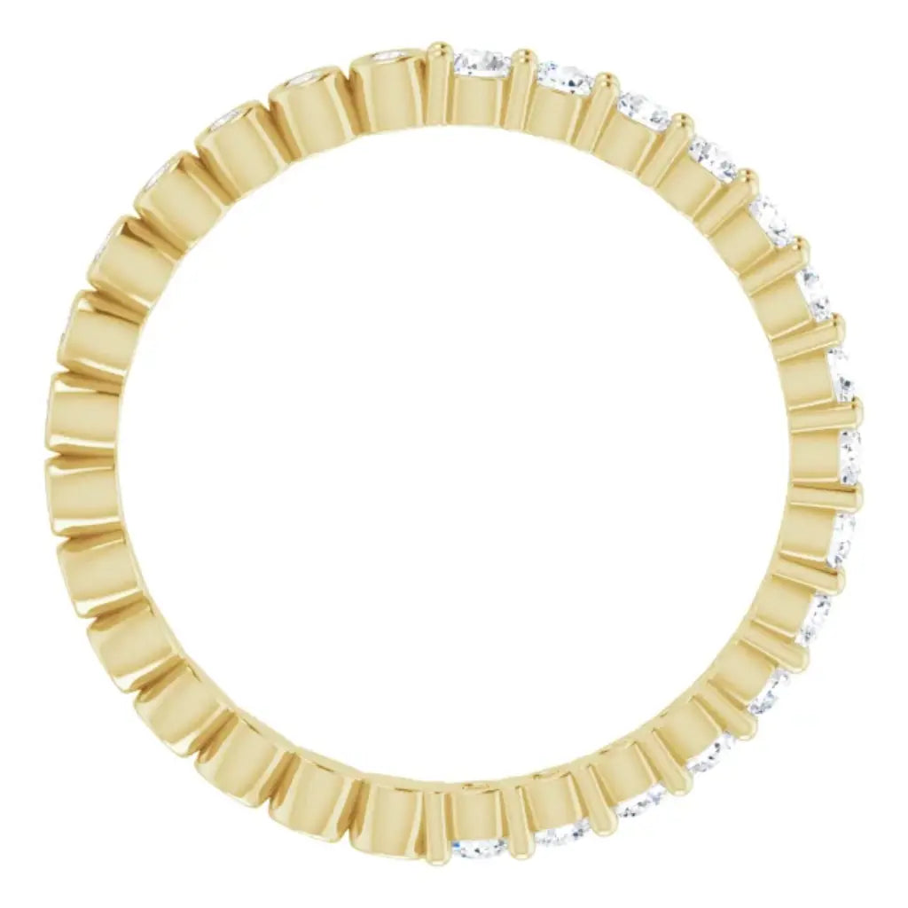 Lab grown diamond reversable eternity ring, 1/2 CTW