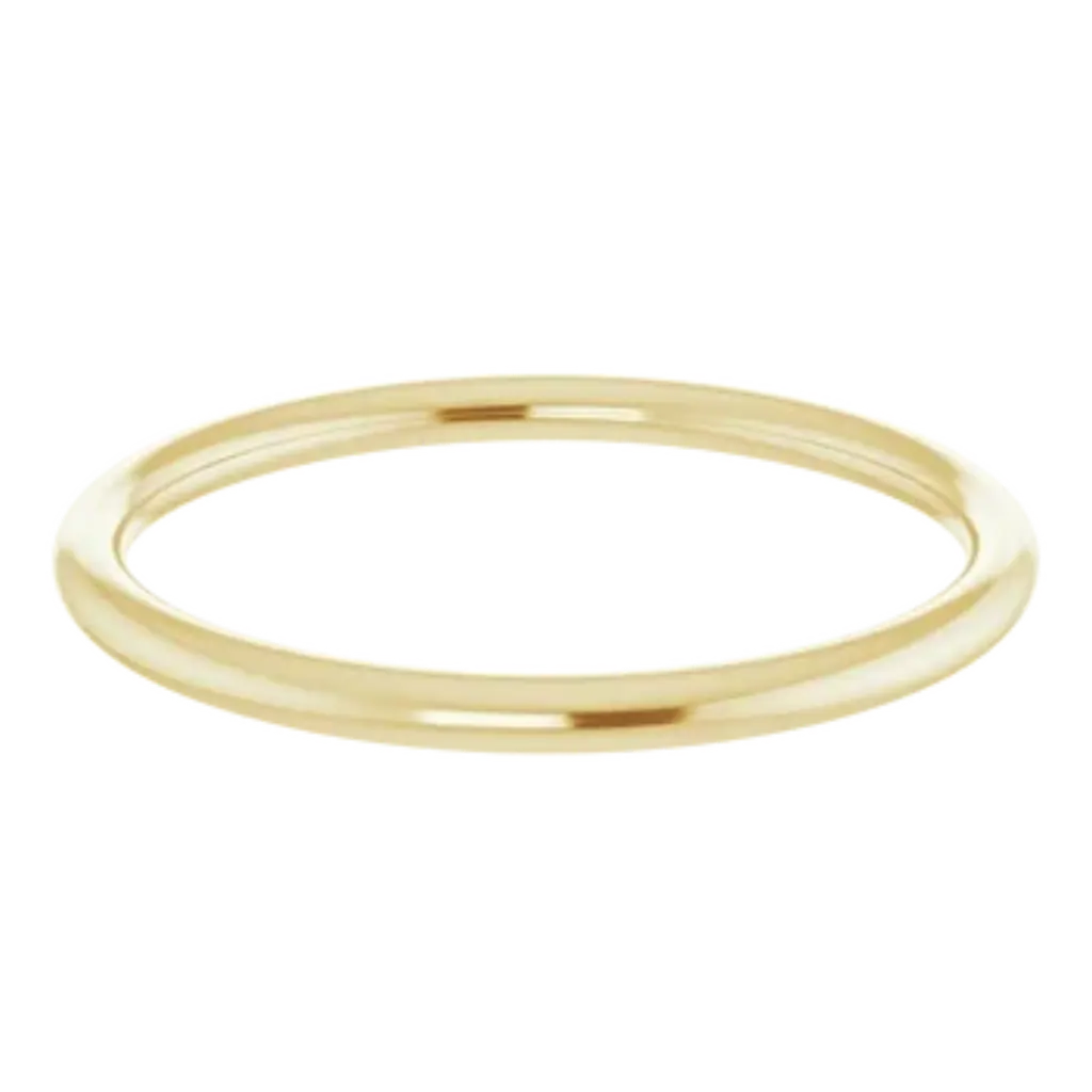 Round Wedding Ring, 1.5mm, Comfort Fit